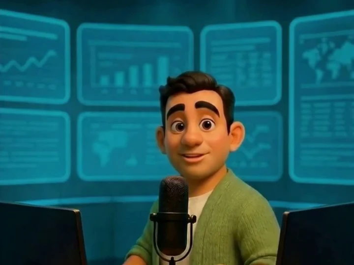 Coach Mark presenting the Daily Signal from the studio desk