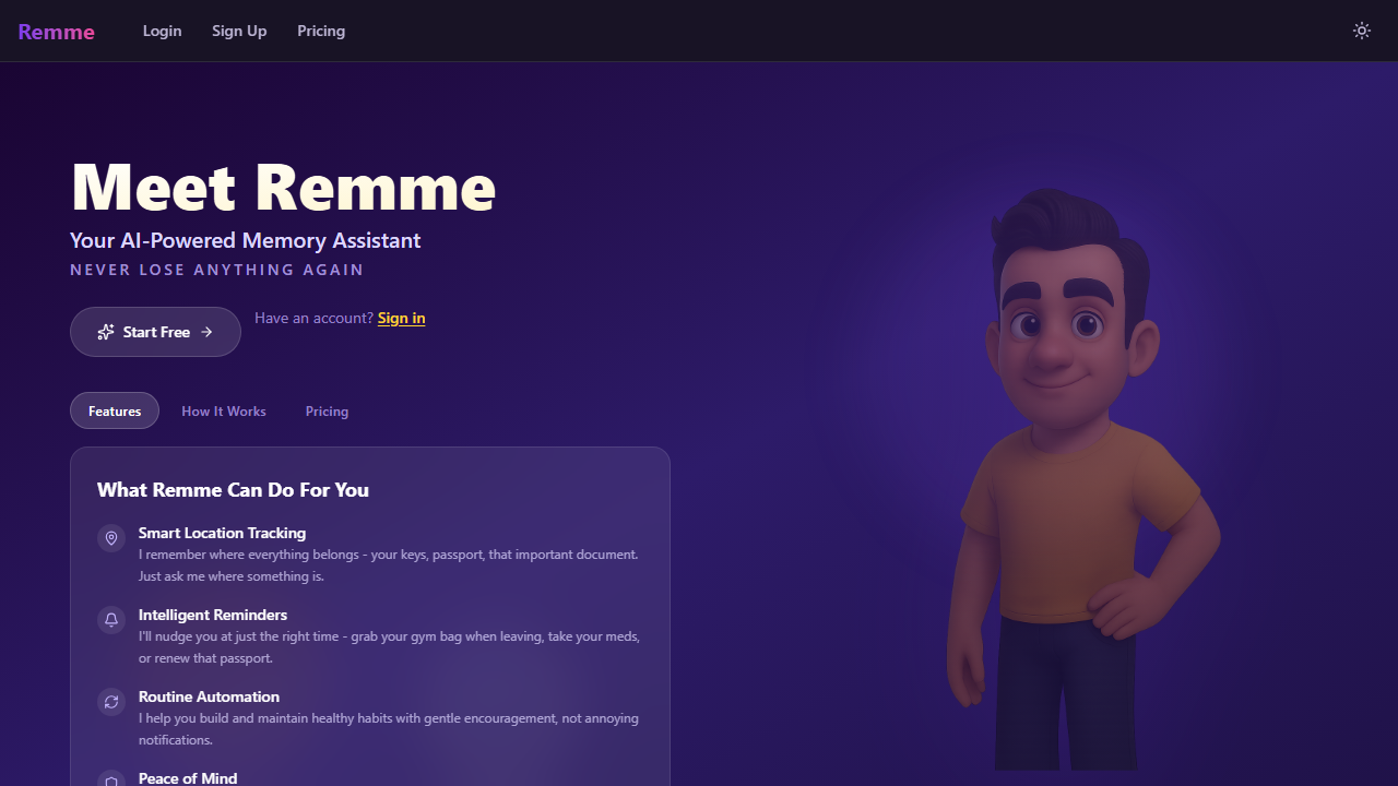 Remme — AI-powered memory assistant, built by PickBits.AI