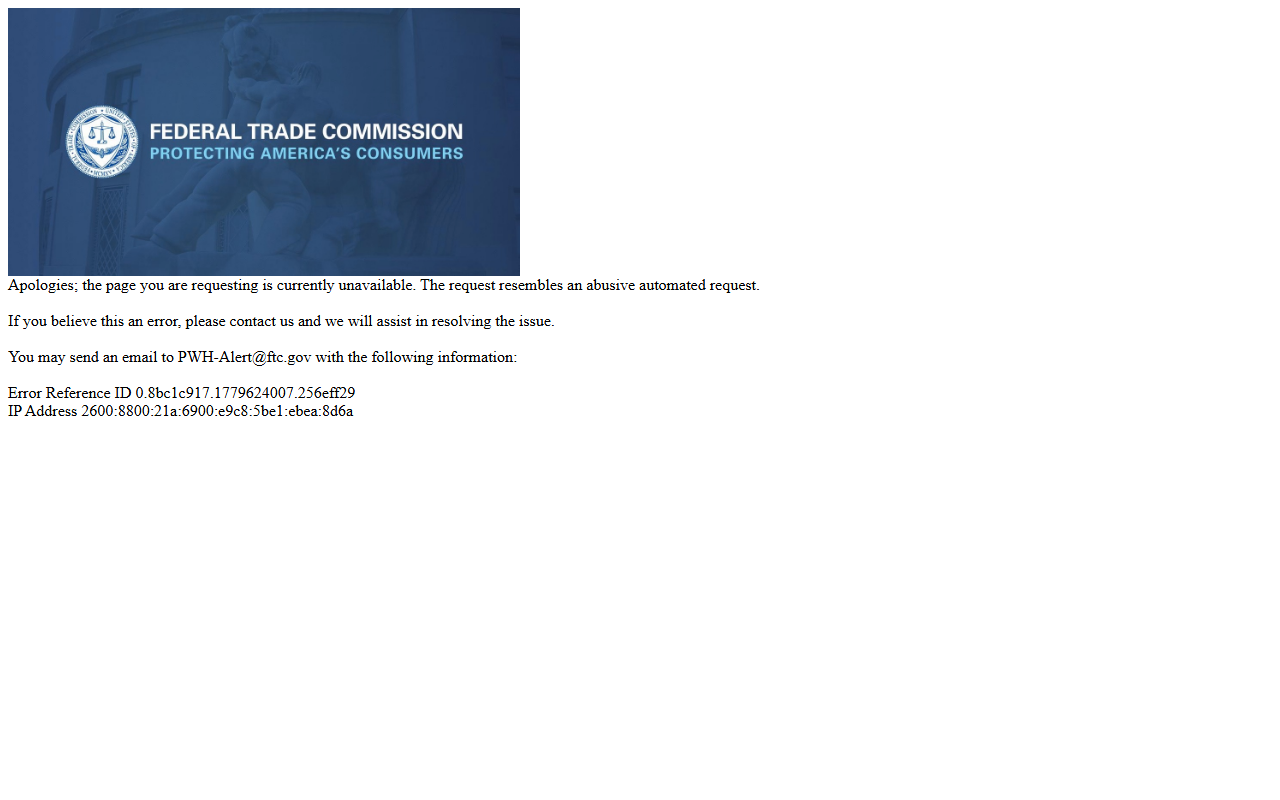 FTC press release on warning letters to nudify AI websites