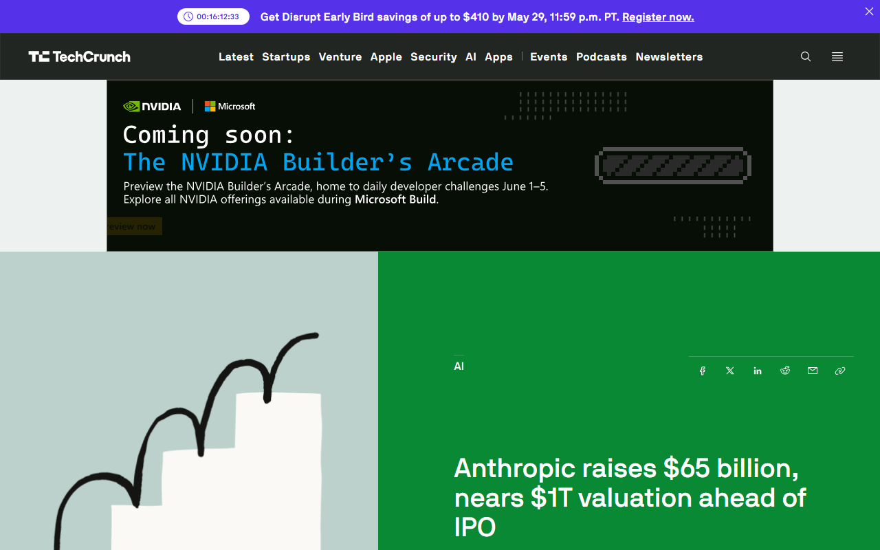 Anthropic closes $65B Series H at $965B post-money valuation, overtakes OpenAI, ships Claude Opus 4.8