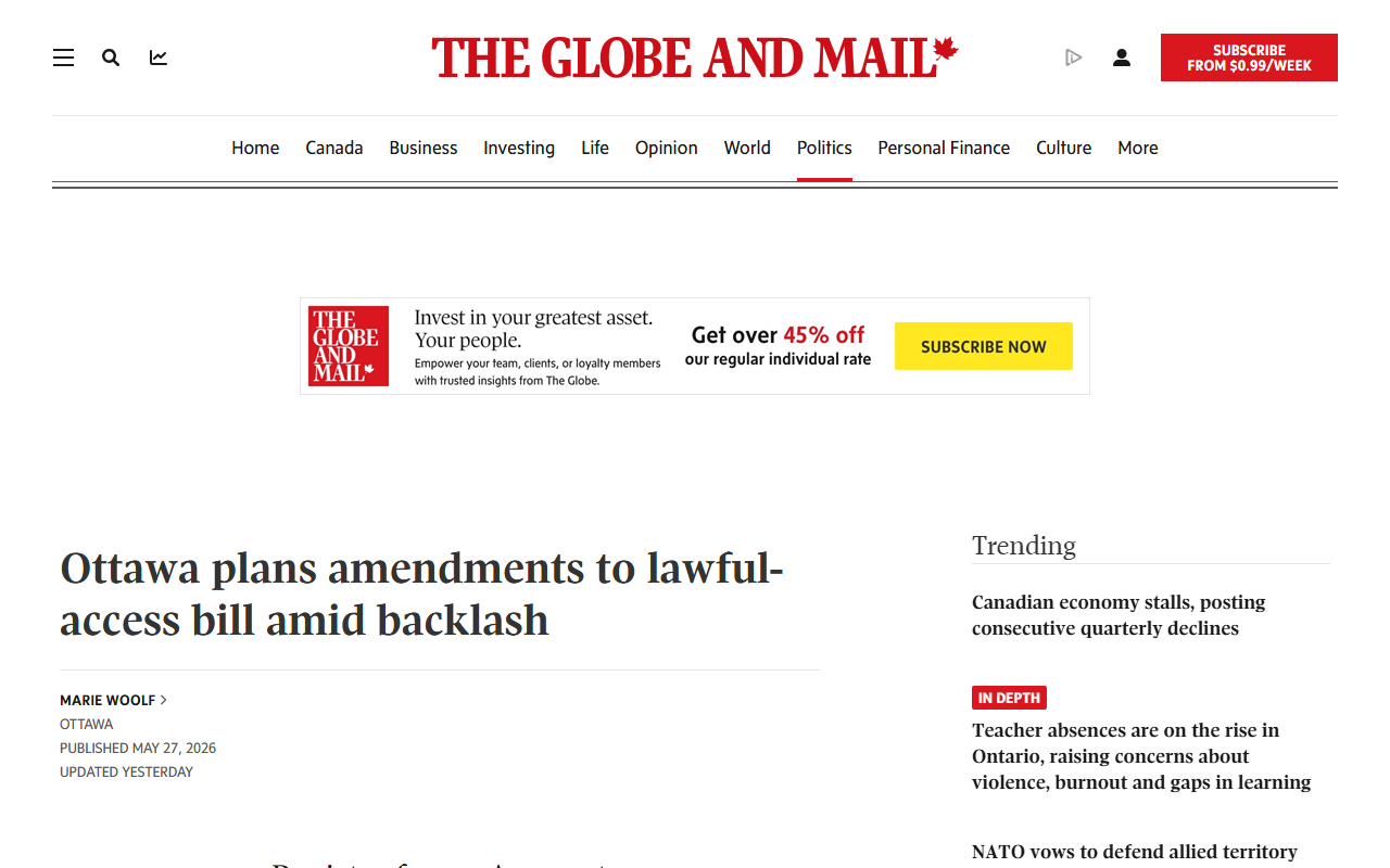 Canada Public Safety Minister commits to stripping encryption backdoor from Bill C-22 after Apple Google Signal objections