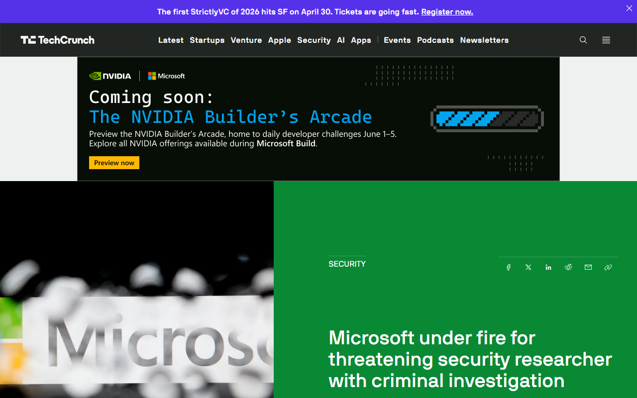 Microsoft threatens security researcher Nightmare Eclipse with criminal investigation after BitLocker bypass CVE-2026-45585 YellowKey publication