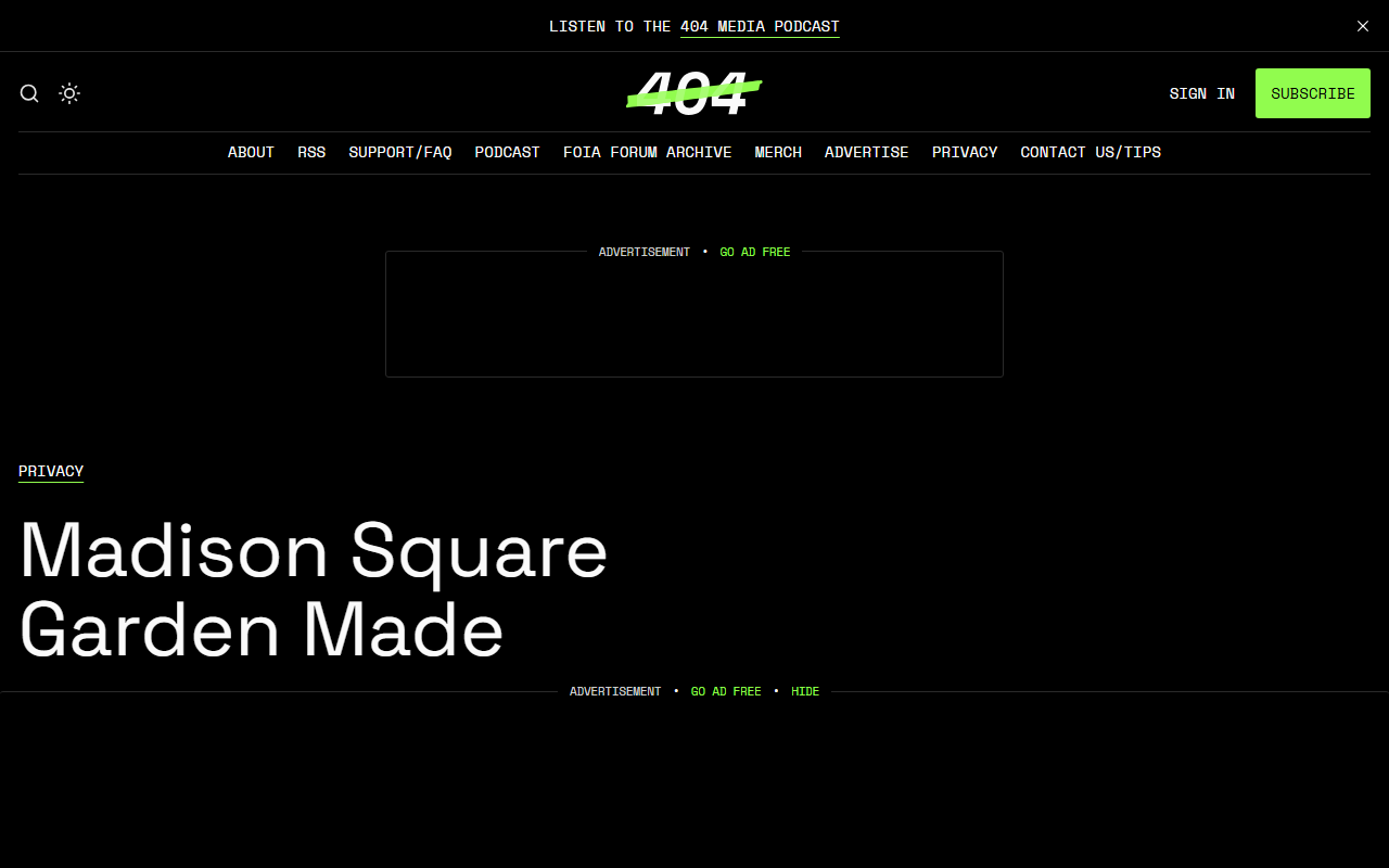 404 Media report Madison Square Garden made dossier on activists who opposed facial recognition file titled Facial Recognition Activists.docx leaked in 45GB hack included tweets and comments from critics including EFF privacy litigation director Adam Schwartz MSG has used facial recognition to bar attorneys from law firms suing the company since June 2022