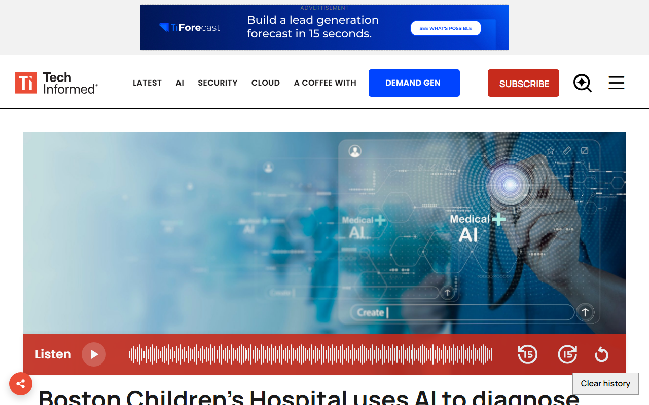 TechInformed report Boston Children's Hospital uses AI to diagnose previously unsolved rare diseases OpenAI o3 Deep Research reanalysed 376 previously unsolved pediatric rare genetic disease cases with the Manton Center for Orphan Disease Research and Harvard producing 18 new diagnoses a 4.8 percent additional diagnostic yield validated on 51 already solved cases recovering 48 published in NEJM AI June 18 2026 model made no clinical decisions CLIA certified lab confirmation required