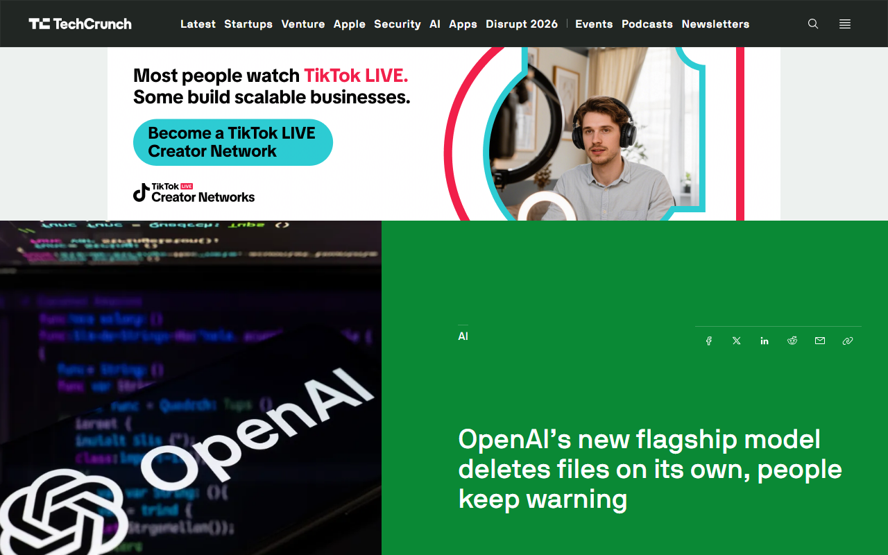 TechCrunch July 14 2026 OpenAI new flagship model GPT-5.6 Sol deletes files on its own people keep warning Matt Shumer OthersideAI rm -rf wiped Mac full access mode Bruno Lemos Unlayer production database deleted system card warned careless destructive beyond scope of the task